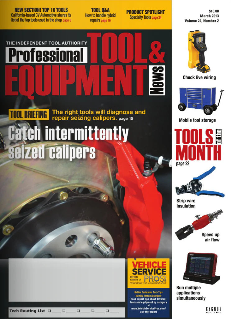Brake Bleeder and BrakeStrip CU+ID in Professional Tool and Equipment News March 2013